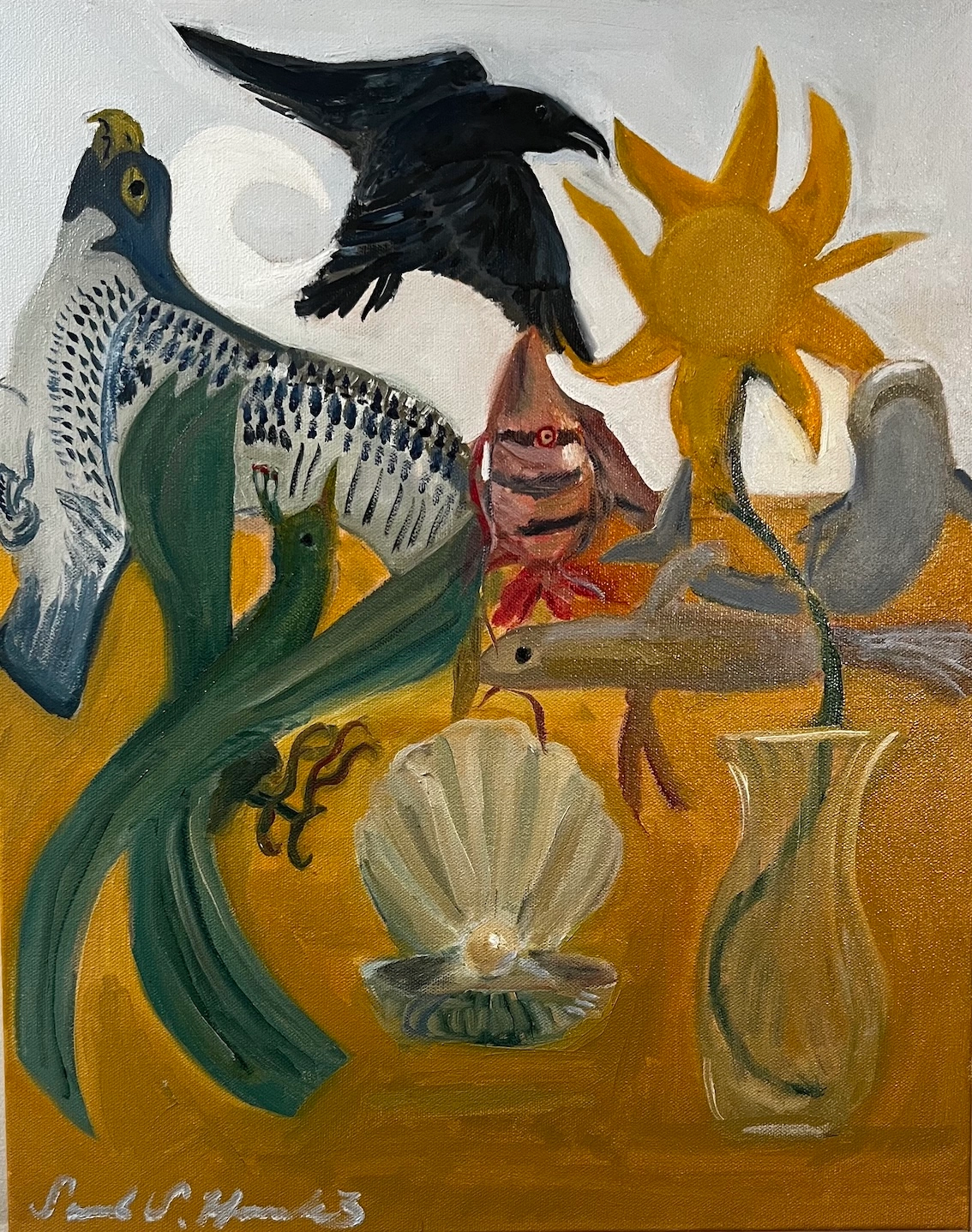 Oil painting by S. Hernandez as homepage hero background