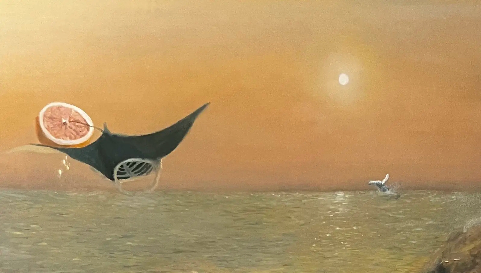 Abstract oil painting by S. Hernandez as homepage hero background